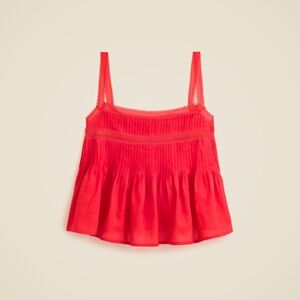 NWT J. Crew Lace-trim tank top in ramie - small